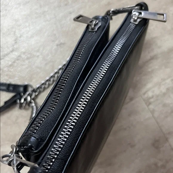 Maurice’s Black Crossbody Bag with Chain Strap NWT - Picture 6 of 9